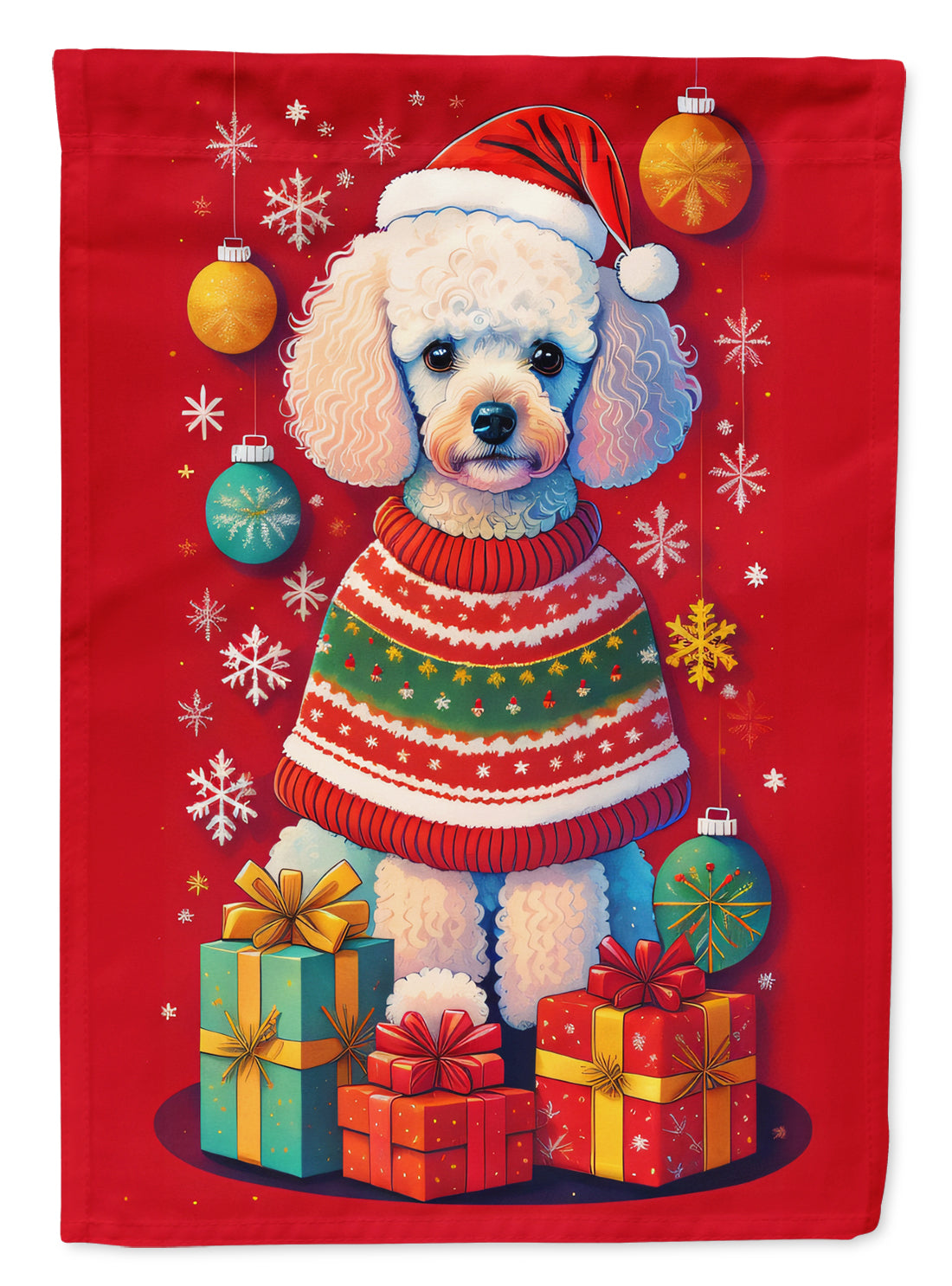 Buy this Poodle Holiday Christmas Garden Flag