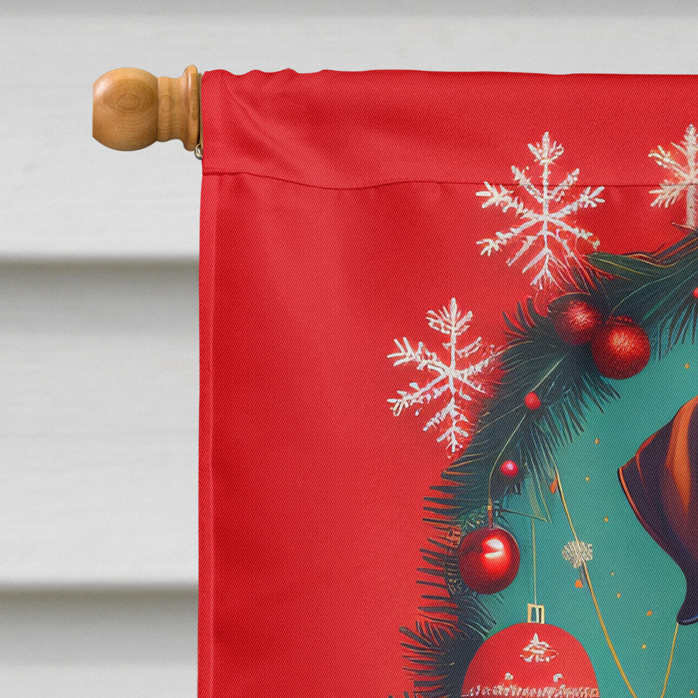 Rhodesian Ridgeback Holiday Christmas House Flag