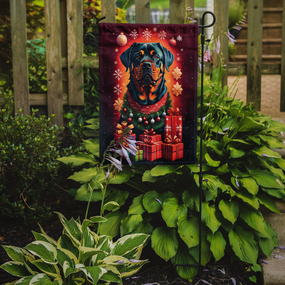 Rottweiler Holiday Christmas Garden Flag