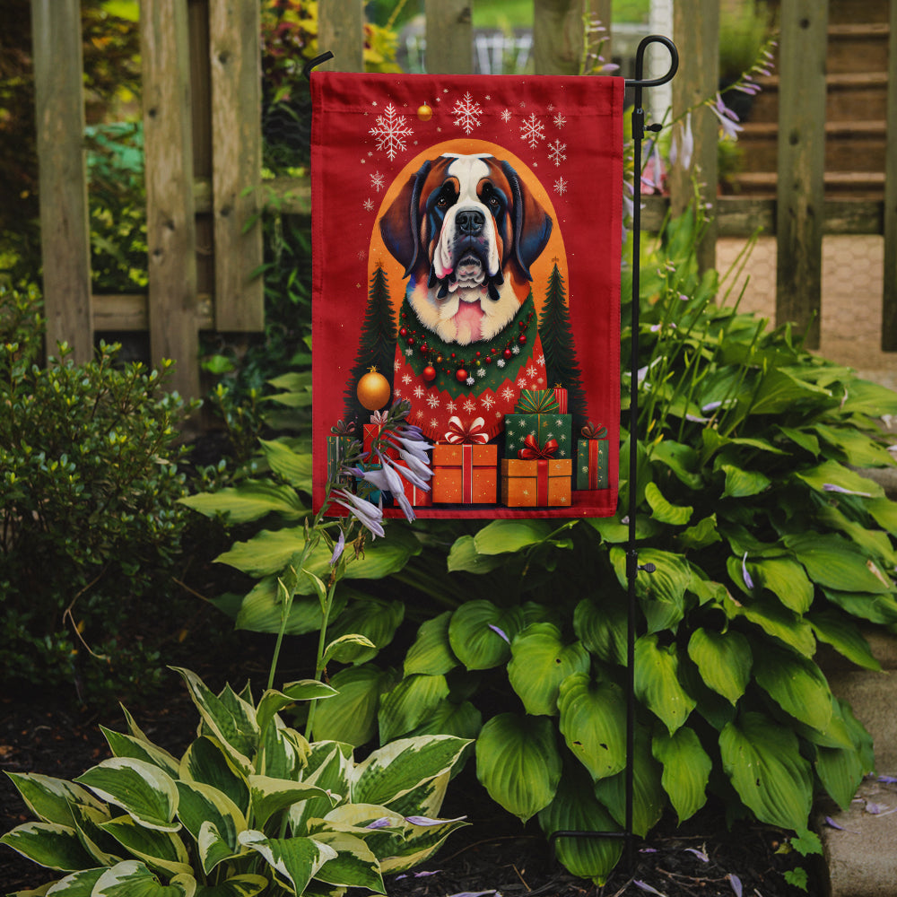 Buy this Saint Bernard Holiday Christmas Garden Flag