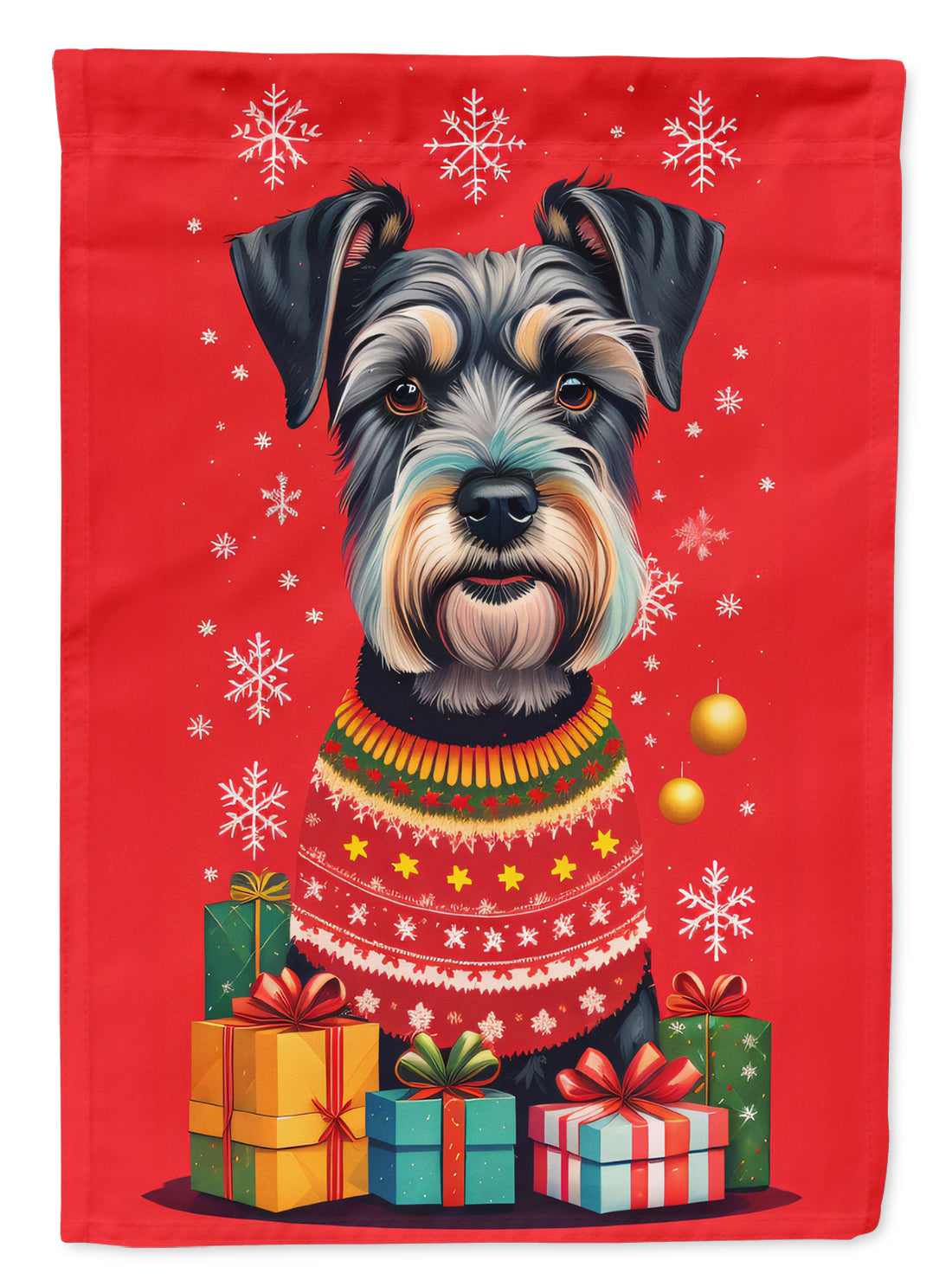 Buy this Schnauzer Holiday Christmas House Flag