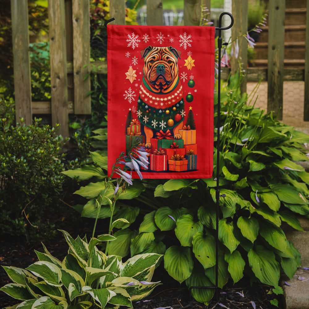 Shar Pei Holiday Christmas Garden Flag