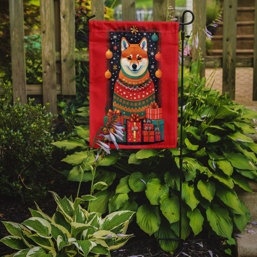 Shiba Inu Holiday Christmas Garden Flag