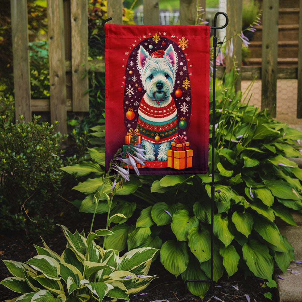 Westie Holiday Christmas Garden Flag