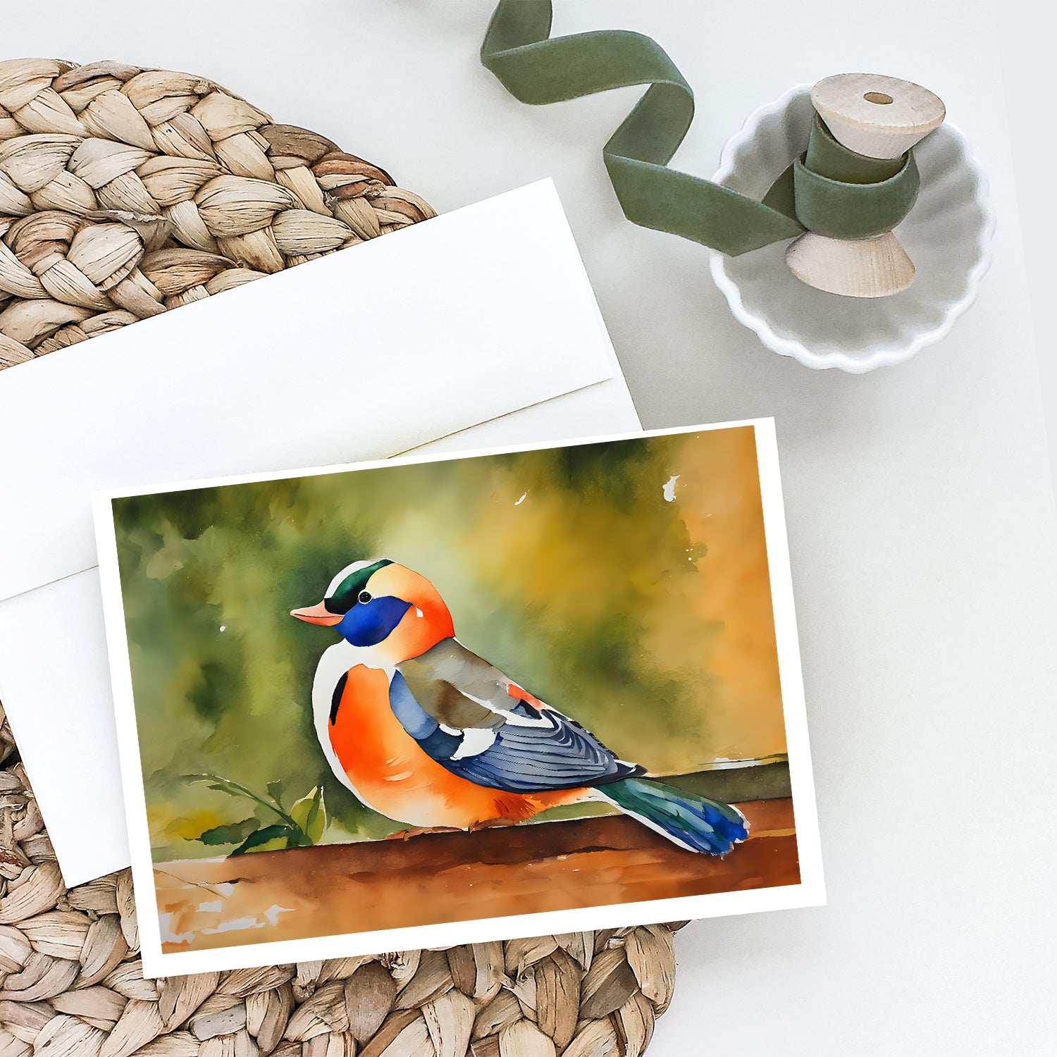 Buy this Mandarin Duck Greeting Cards Pack of 8