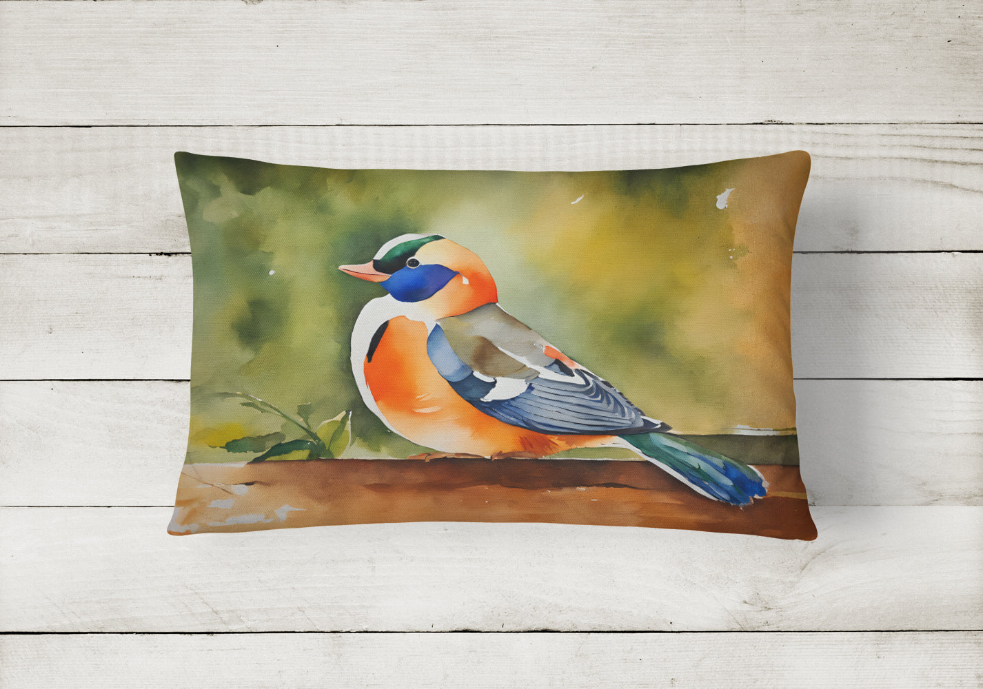 Mandarin Duck Throw Pillow