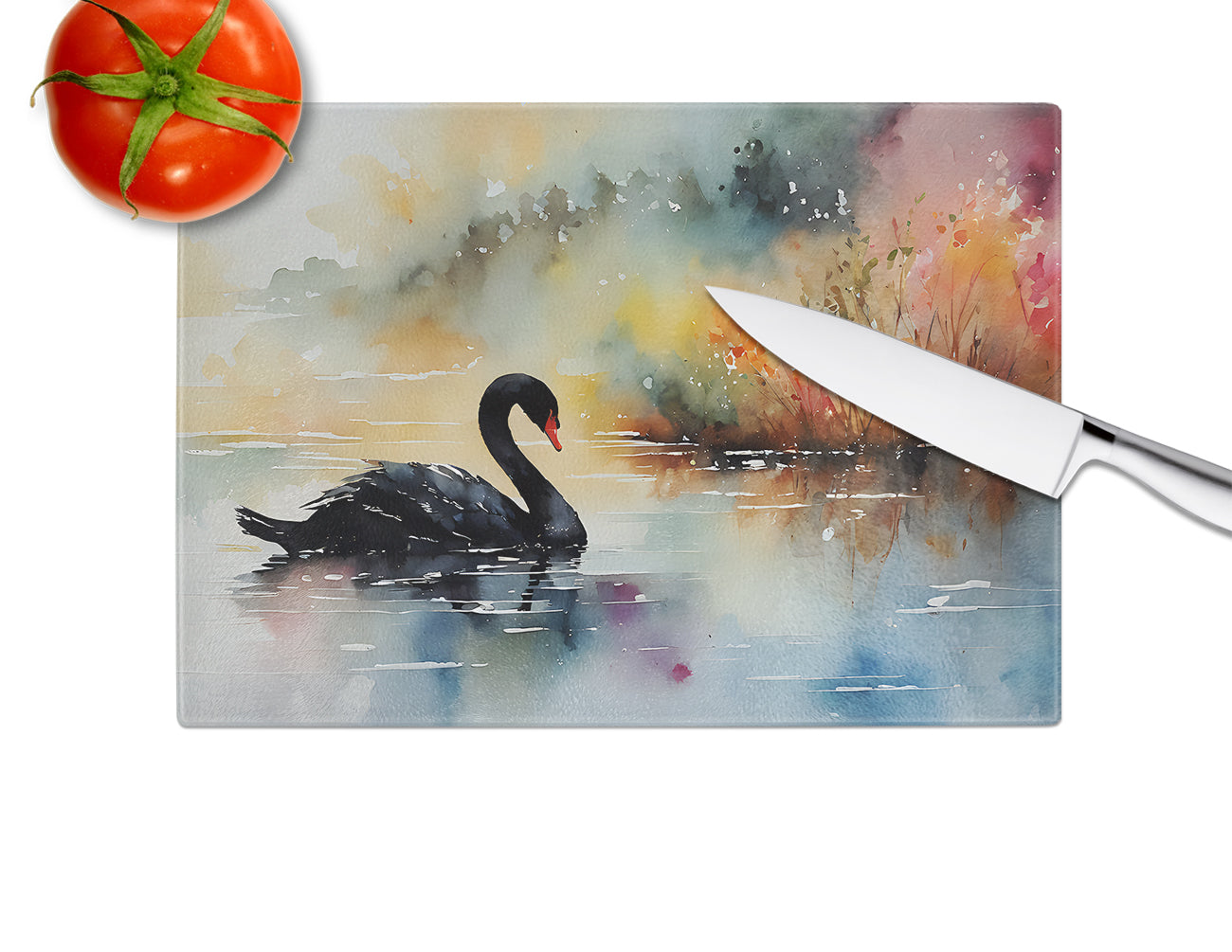 Black Swan Glass Cutting Board