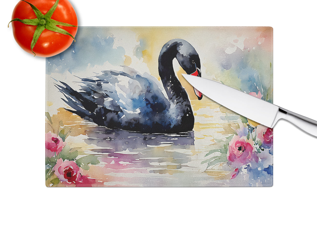 Black Swan Glass Cutting Board