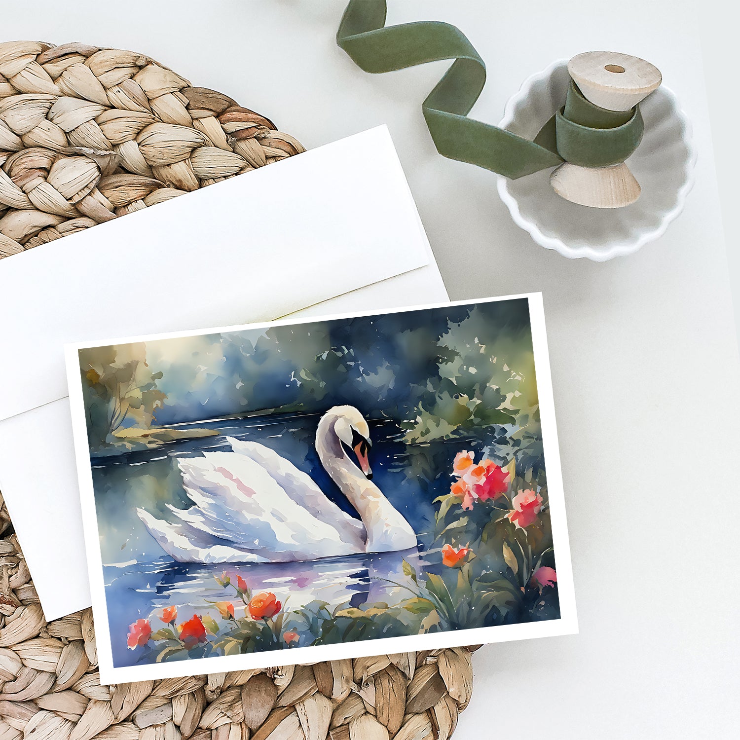 Buy this Swan Greeting Cards Pack of 8