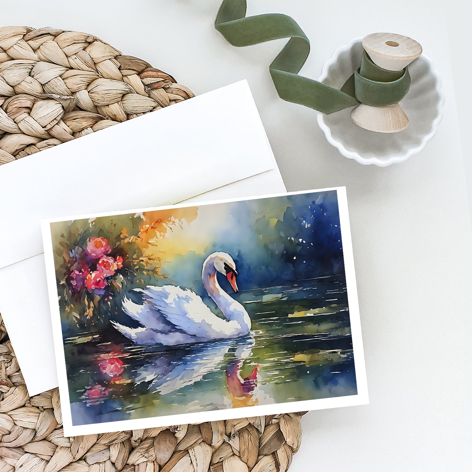 Buy this Swan Greeting Cards Pack of 8