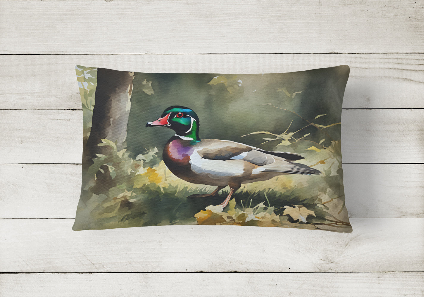 Wood Duck Throw Pillow