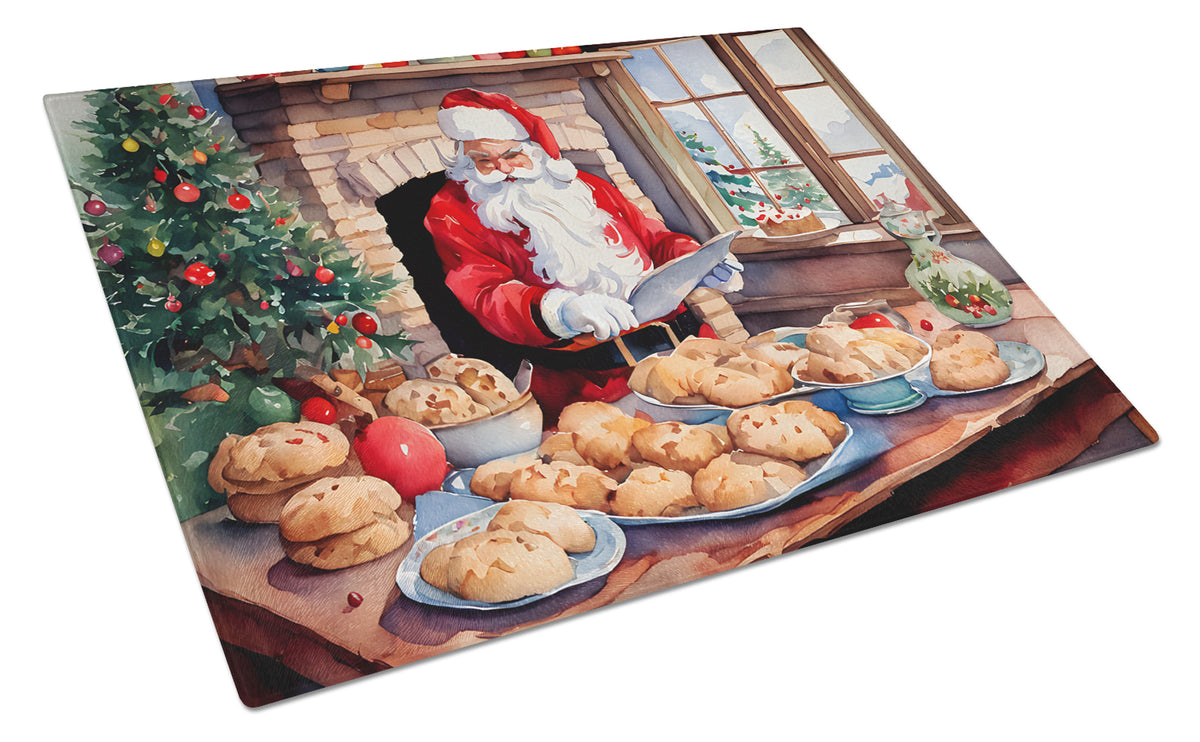 Buy this Cookies with Santa Claus Glass Cutting Board Large