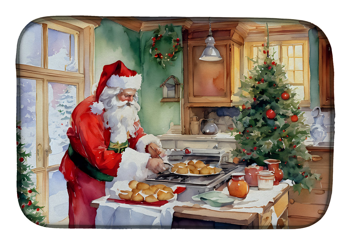 Buy this Cookies with Santa Claus Father Christmas Dish Drying Mat