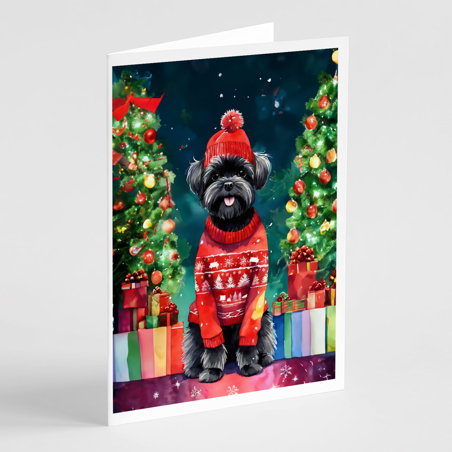 Buy this Affenpinscher Christmas Greeting Cards Pack of 8