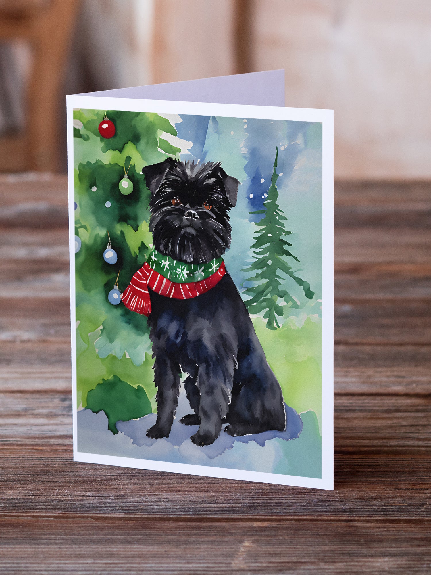 Buy this Affenpinscher Christmas Greeting Cards Pack of 8