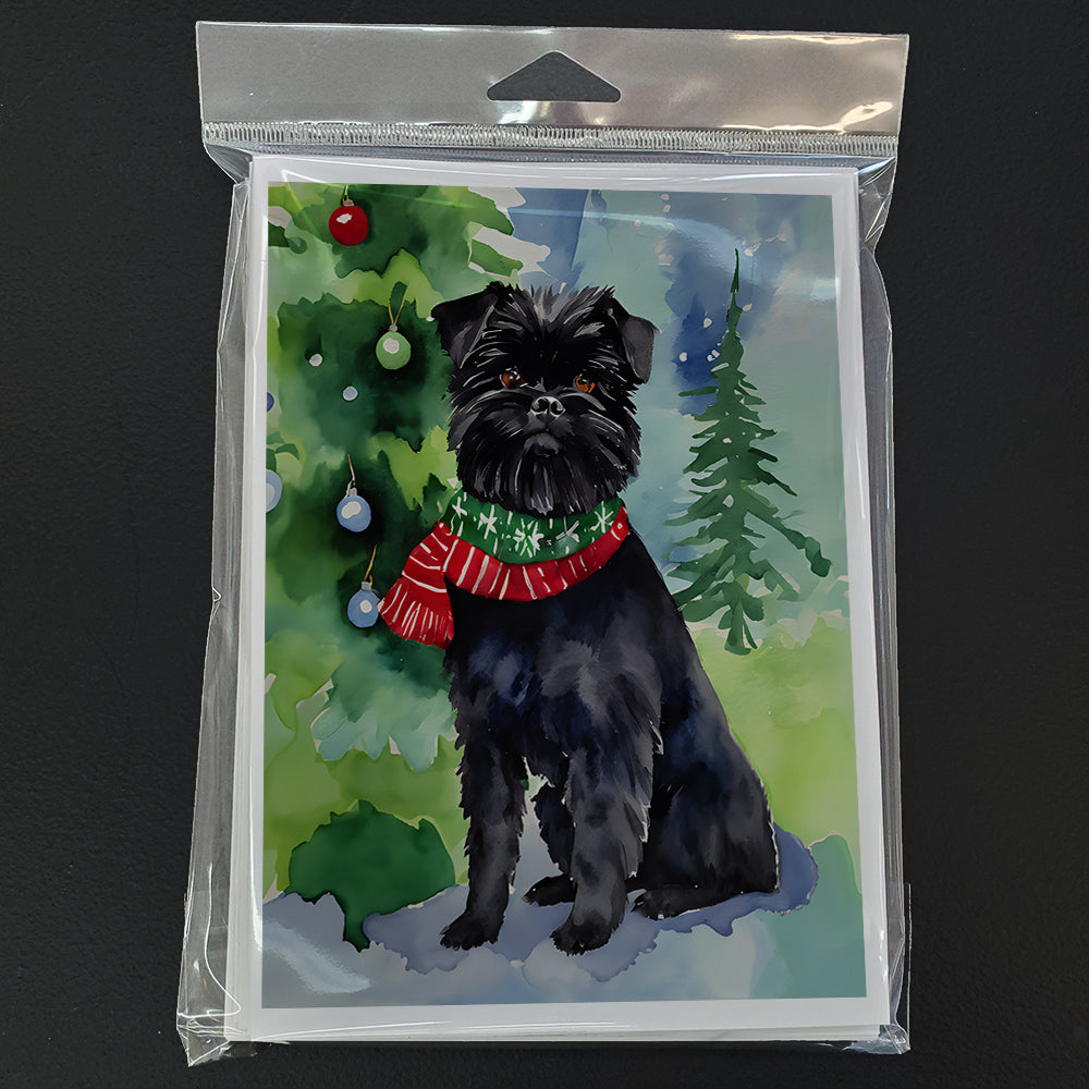 Affenpinscher Christmas Greeting Cards Pack of 8