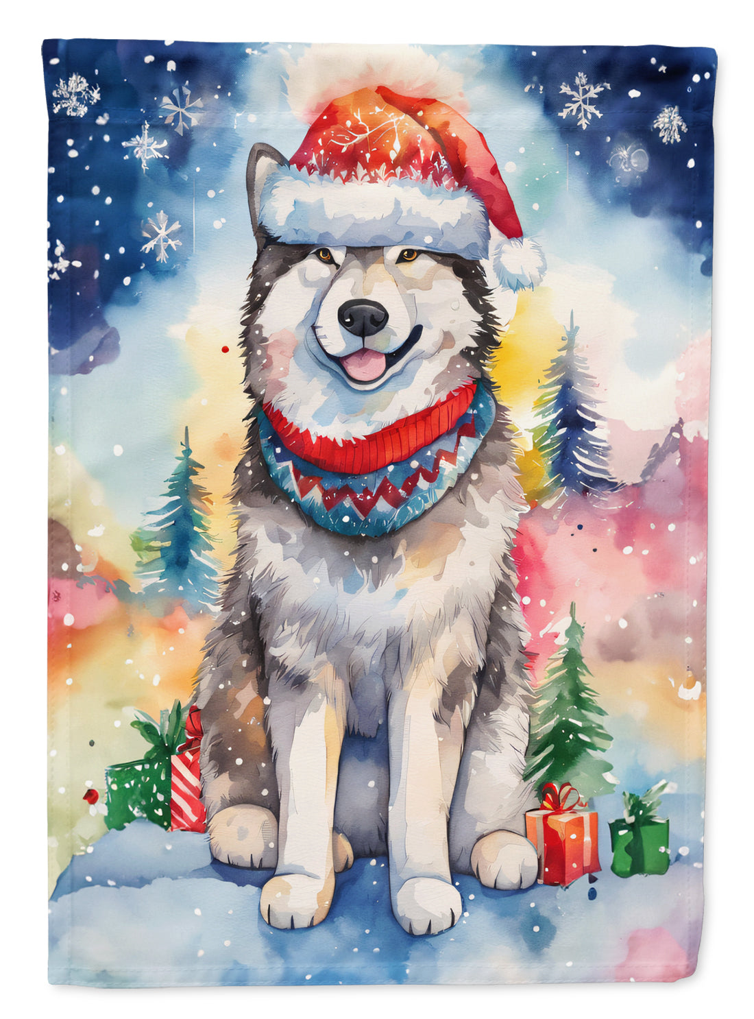 Buy this Alaskan Malamute Christmas Garden Flag