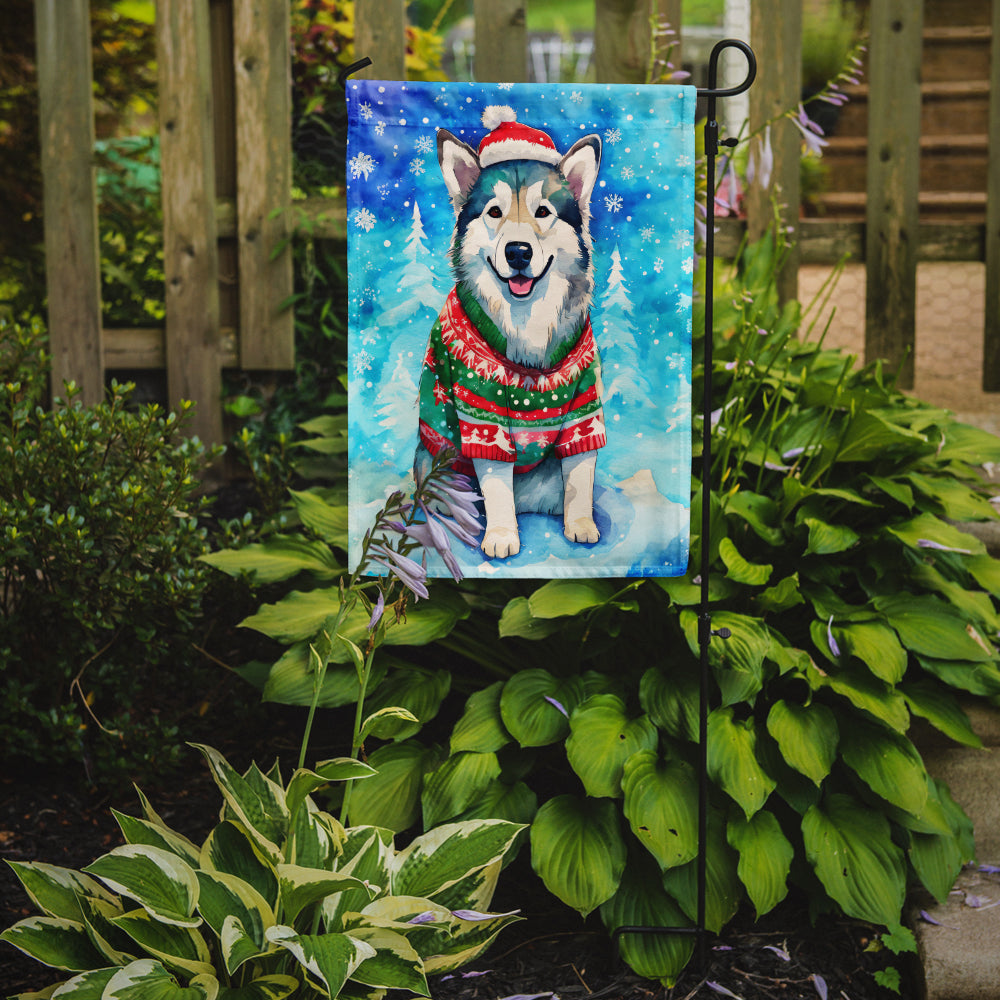 Buy this Alaskan Malamute Christmas Garden Flag