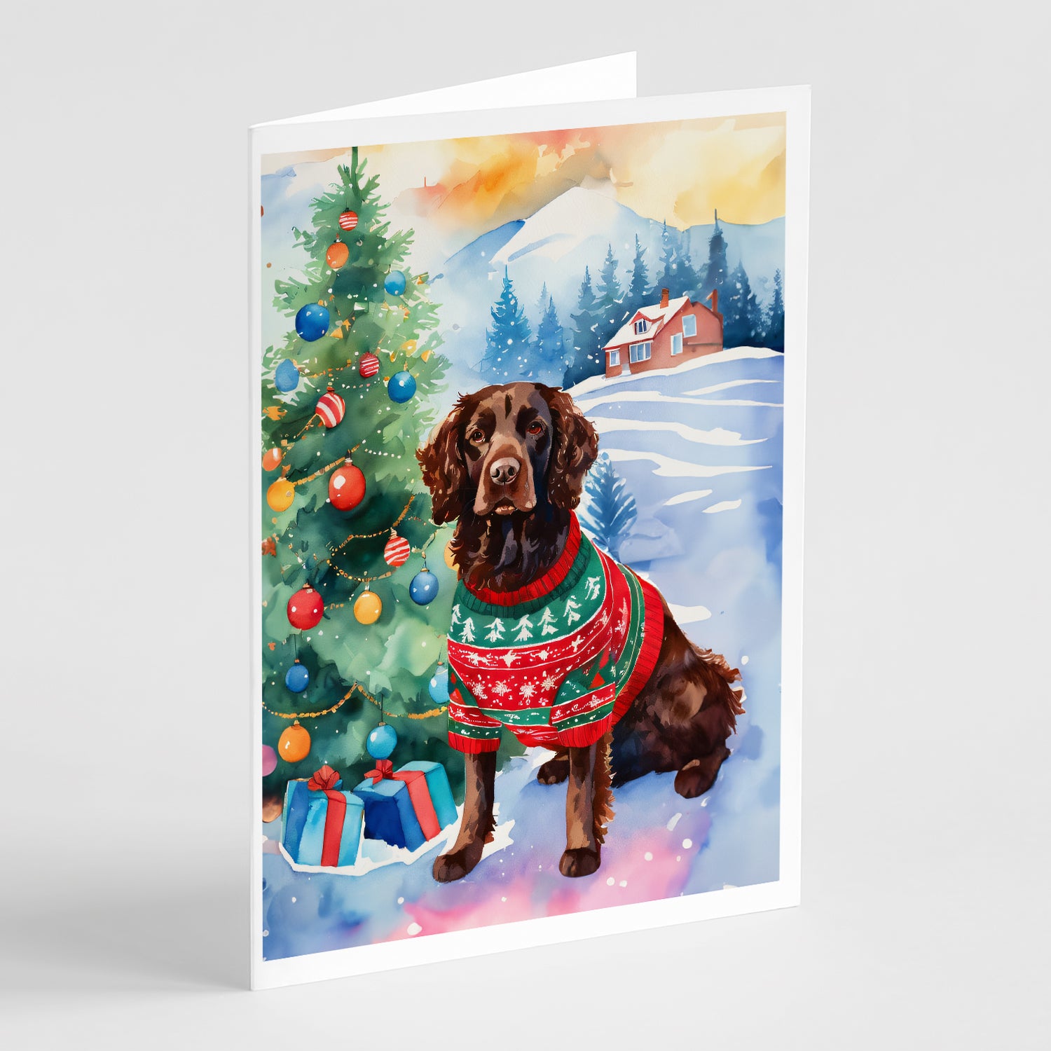 Buy this American Water Spaniel Christmas Greeting Cards Pack of 8