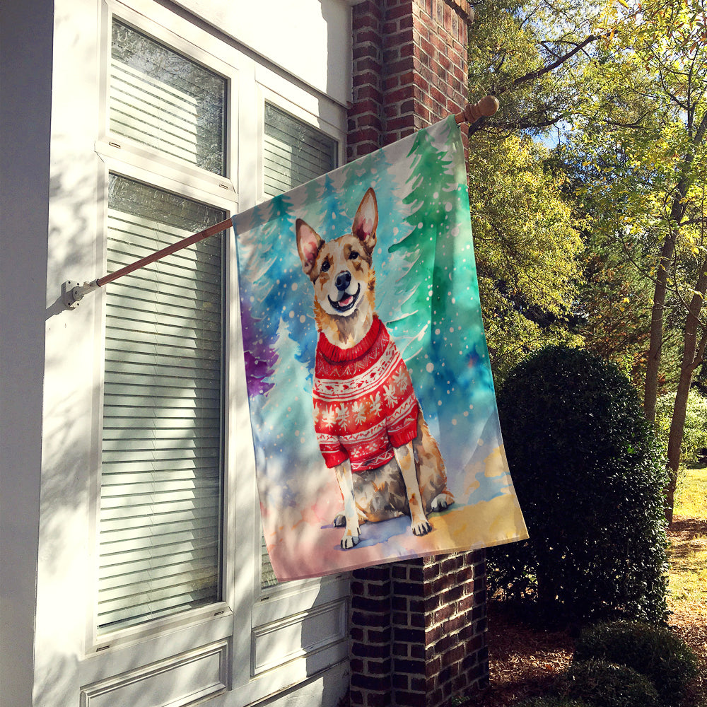 Australian Cattle Dog Christmas House Flag