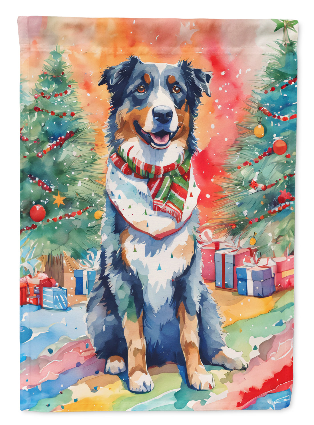 Buy this Australian Shepherd Christmas House Flag