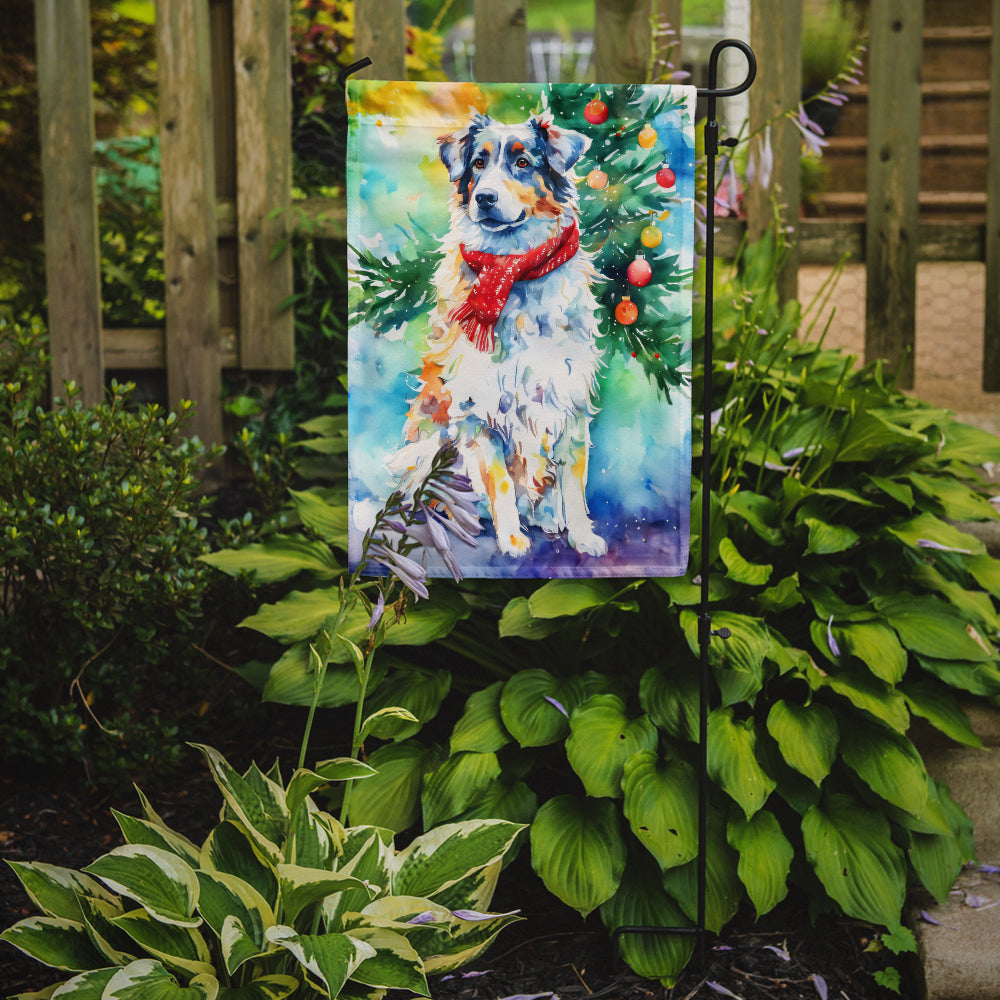 Australian Shepherd Christmas Garden Flag