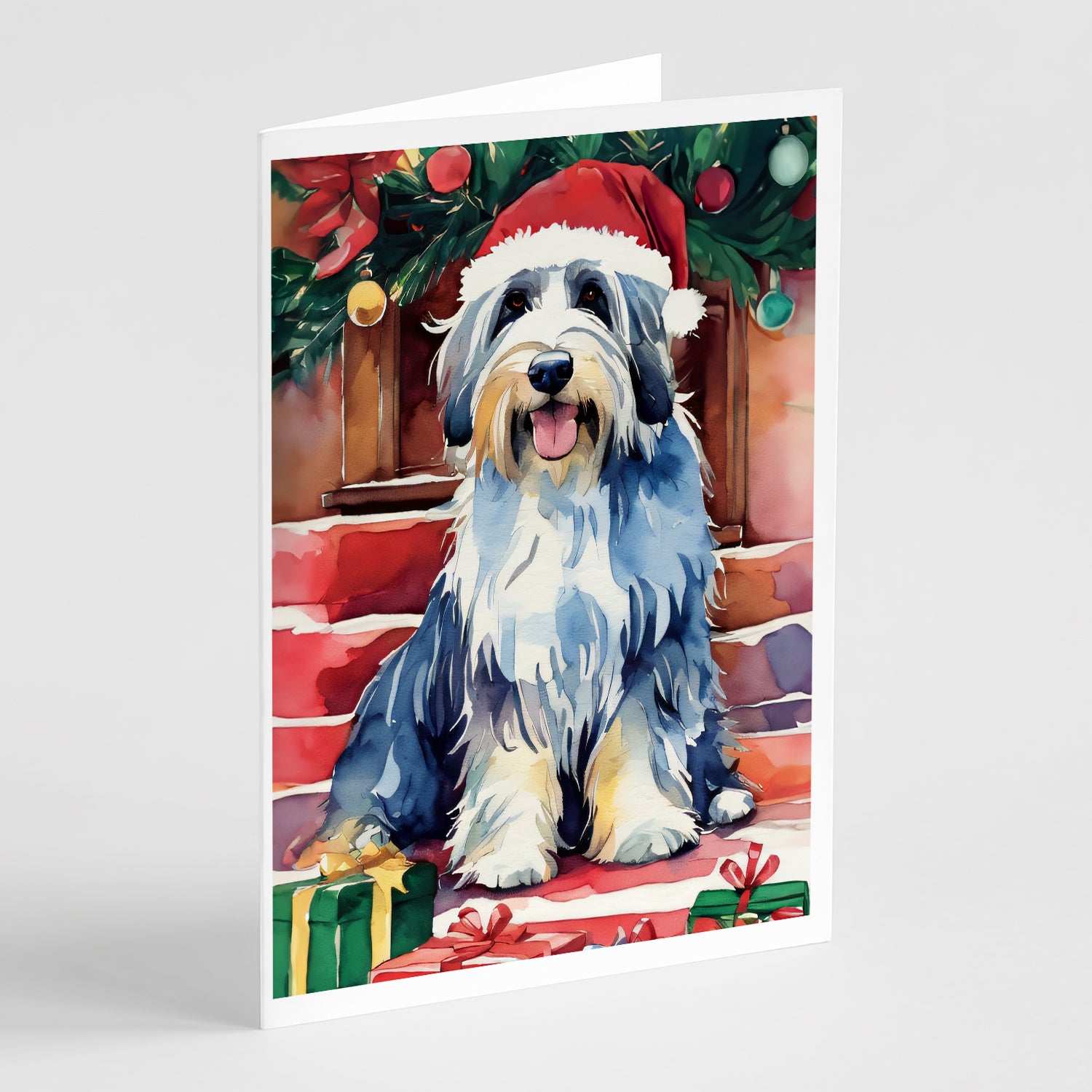 Buy this Bearded Collie Christmas Greeting Cards Pack of 8