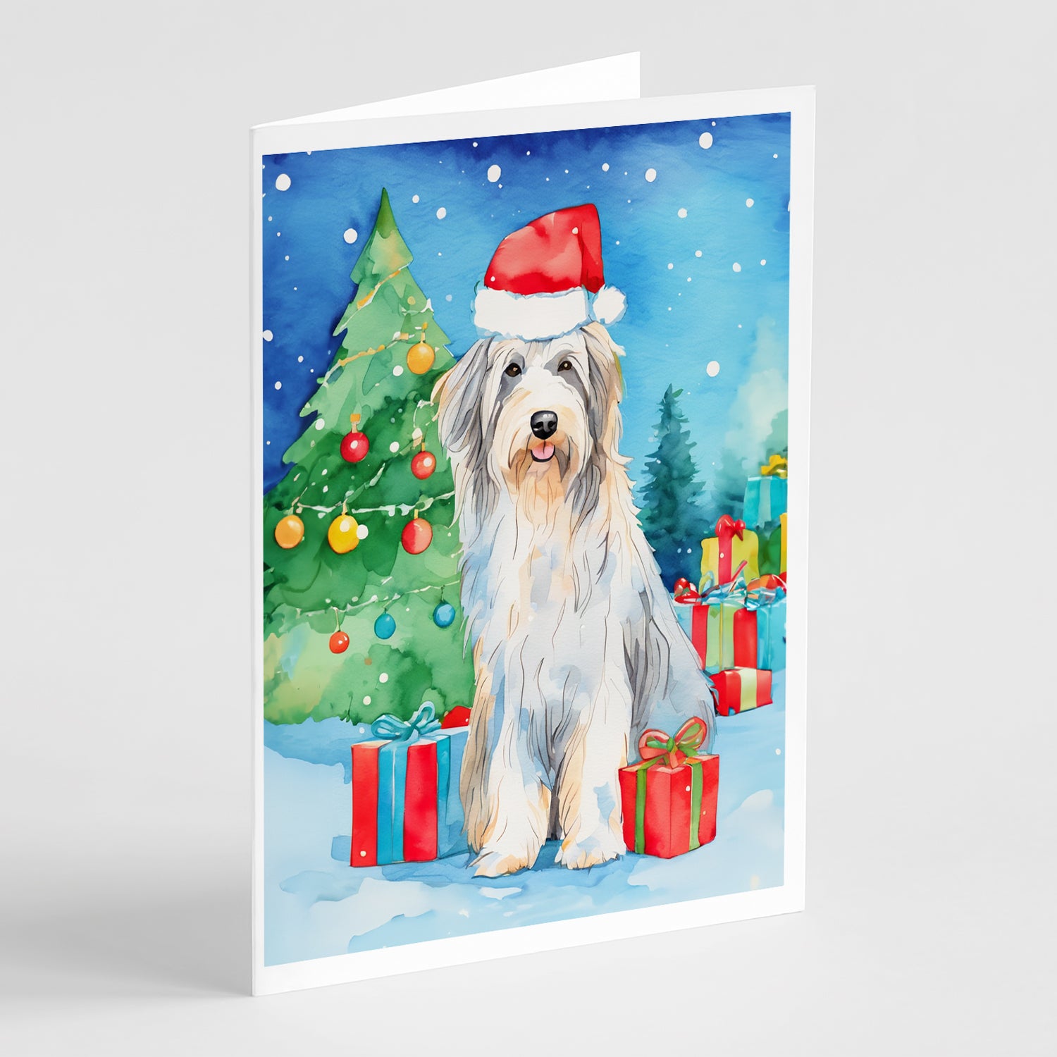 Buy this Bearded Collie Christmas Greeting Cards Pack of 8