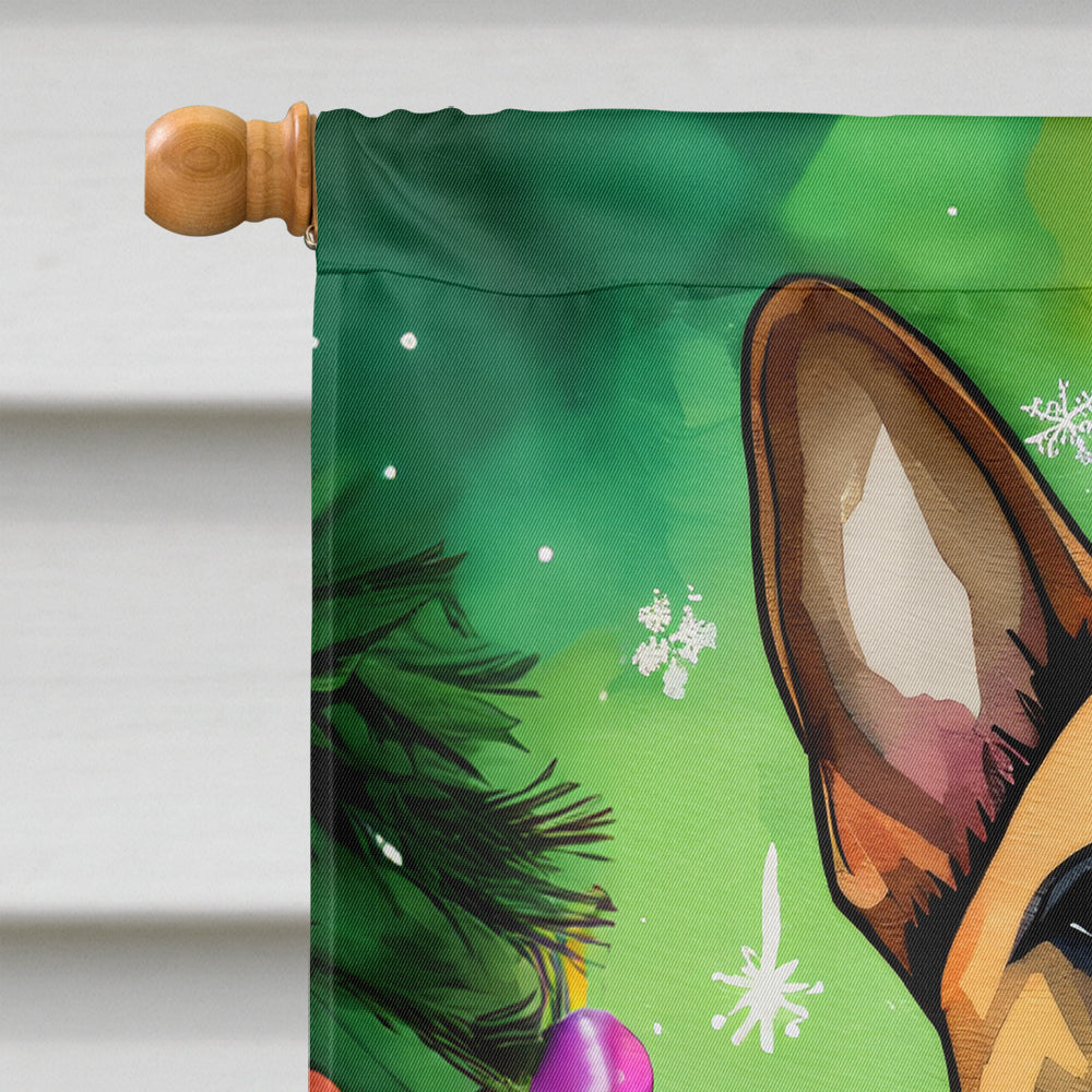 Belgian Malinois Christmas House Flag