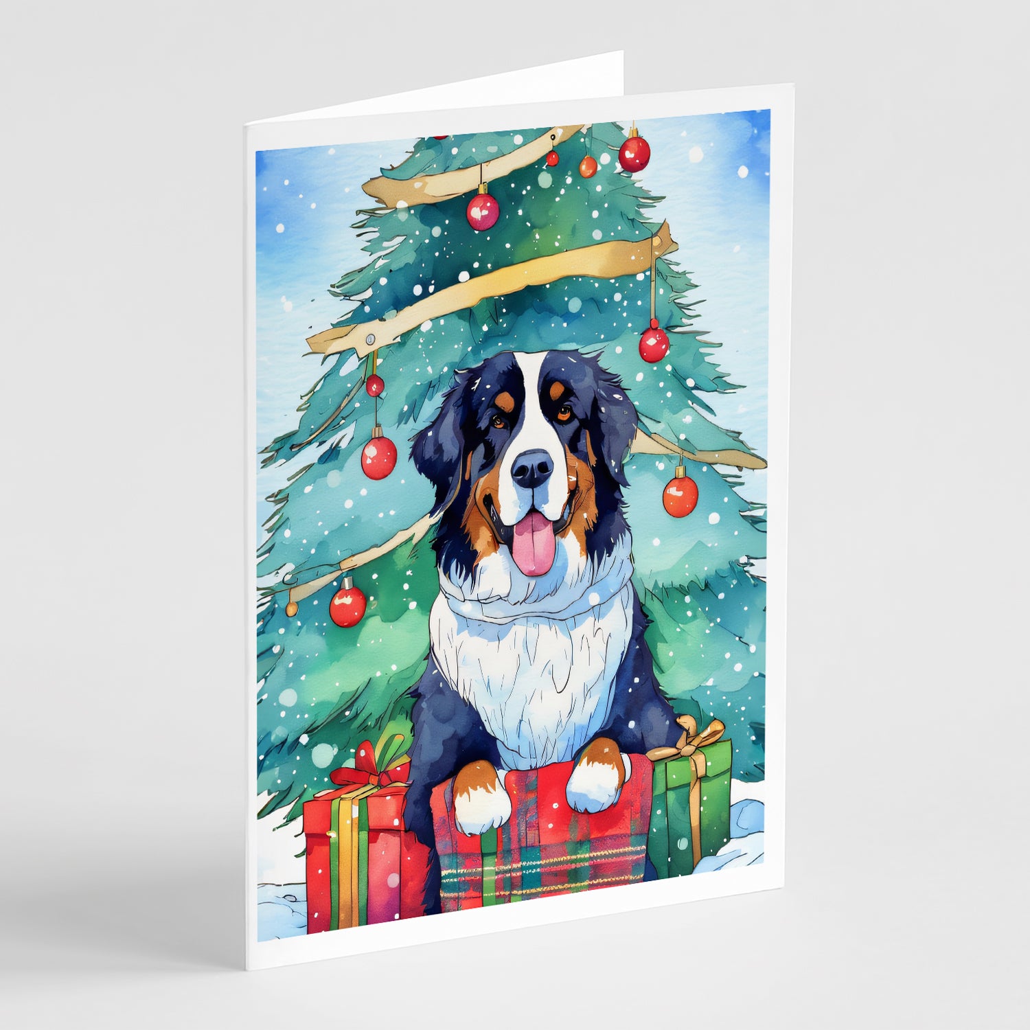 Buy this Bernese Mountain Dog Christmas Greeting Cards Pack of 8