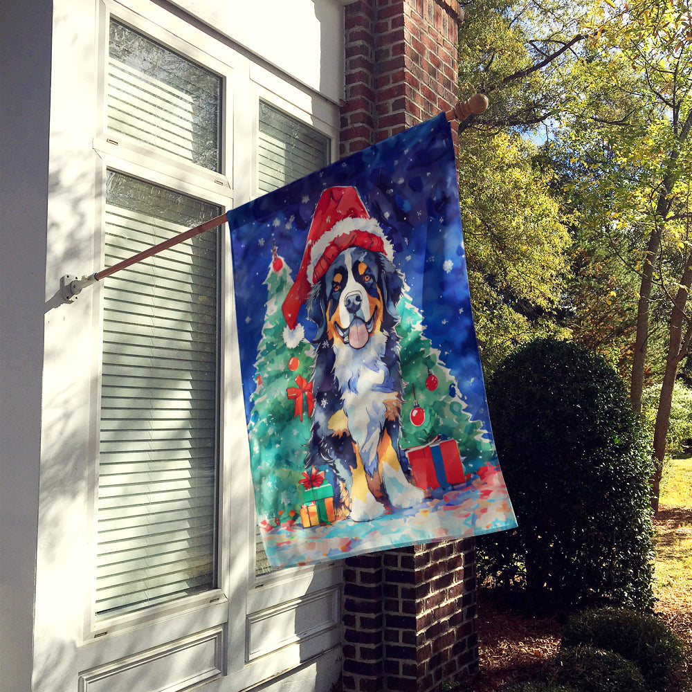 Buy this Bernese Mountain Dog Christmas House Flag