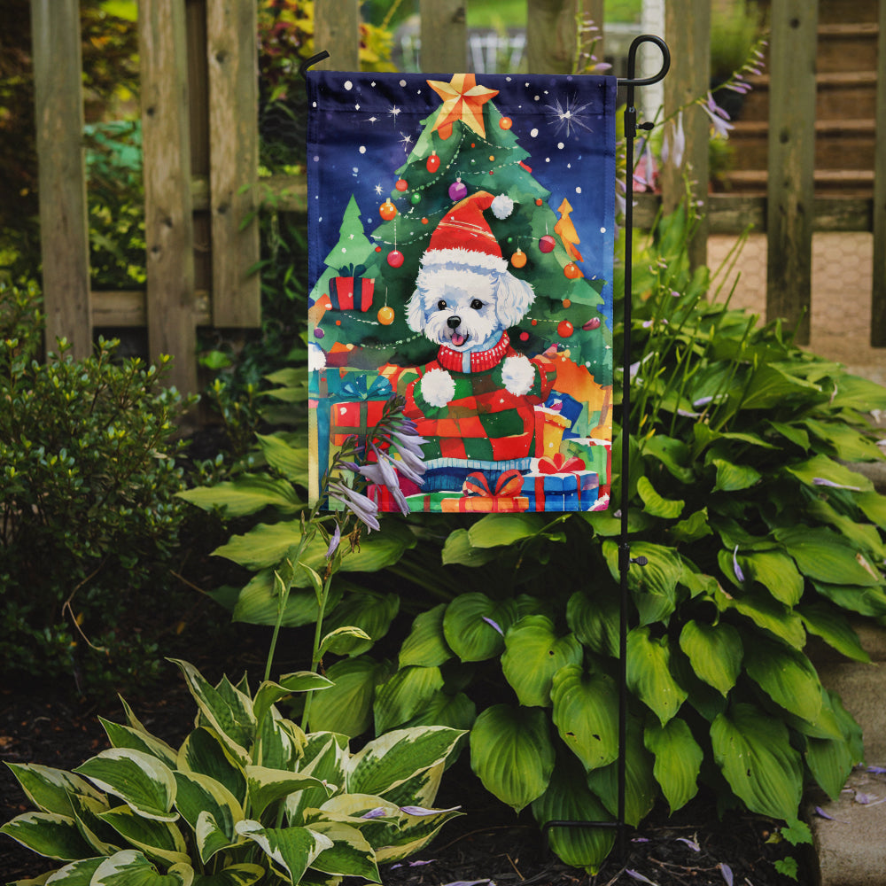 Bichon Frise Christmas Garden Flag