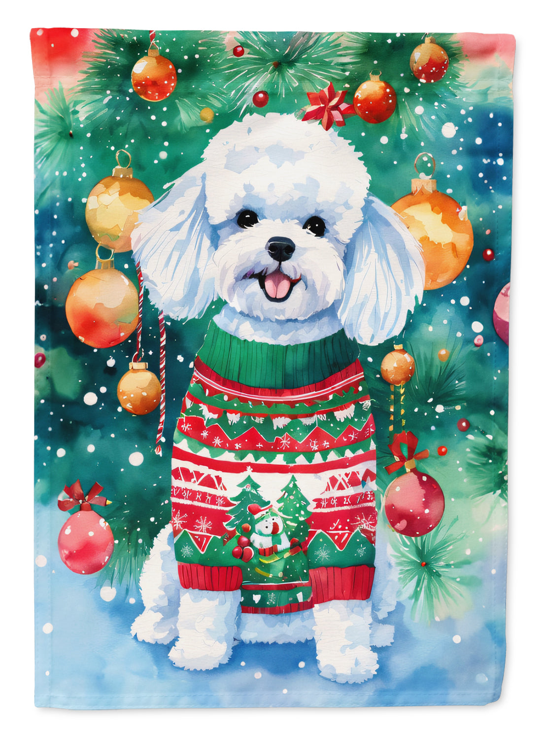 Buy this Bichon Frise Christmas Garden Flag