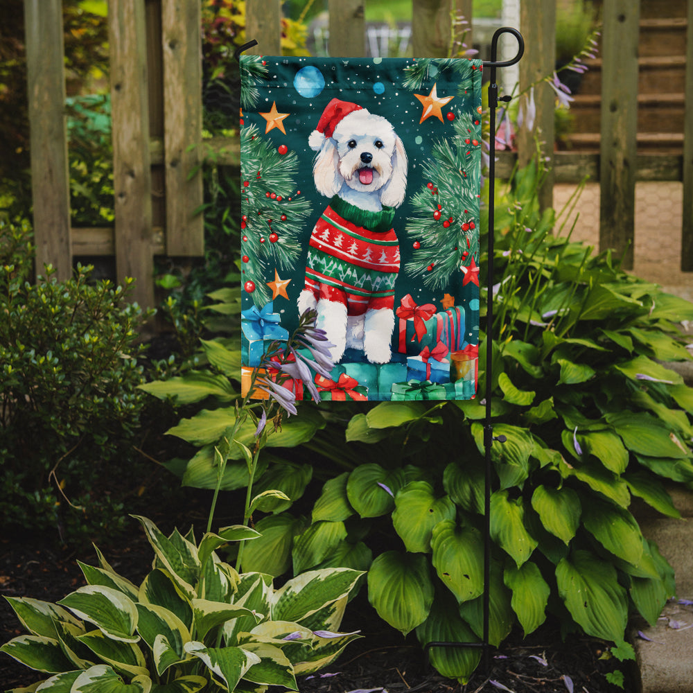 Bichon Frise Christmas Garden Flag