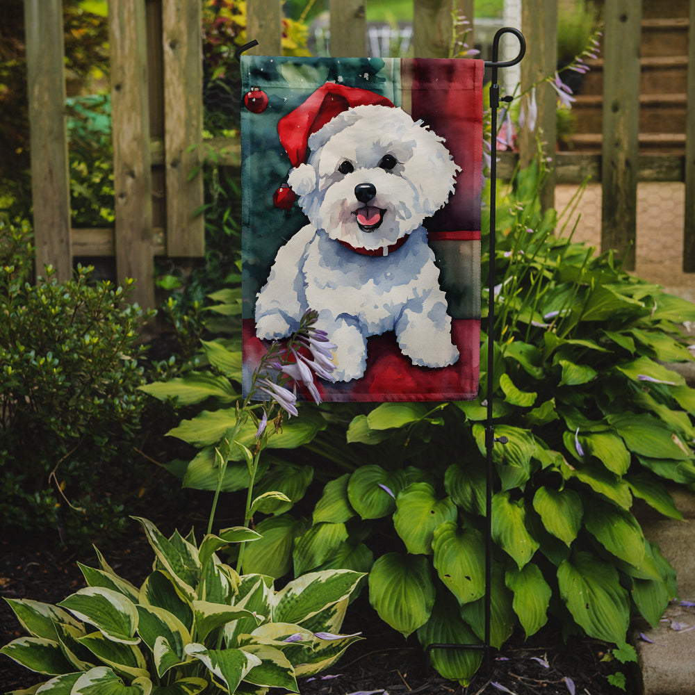 Bichon Frise Christmas Garden Flag