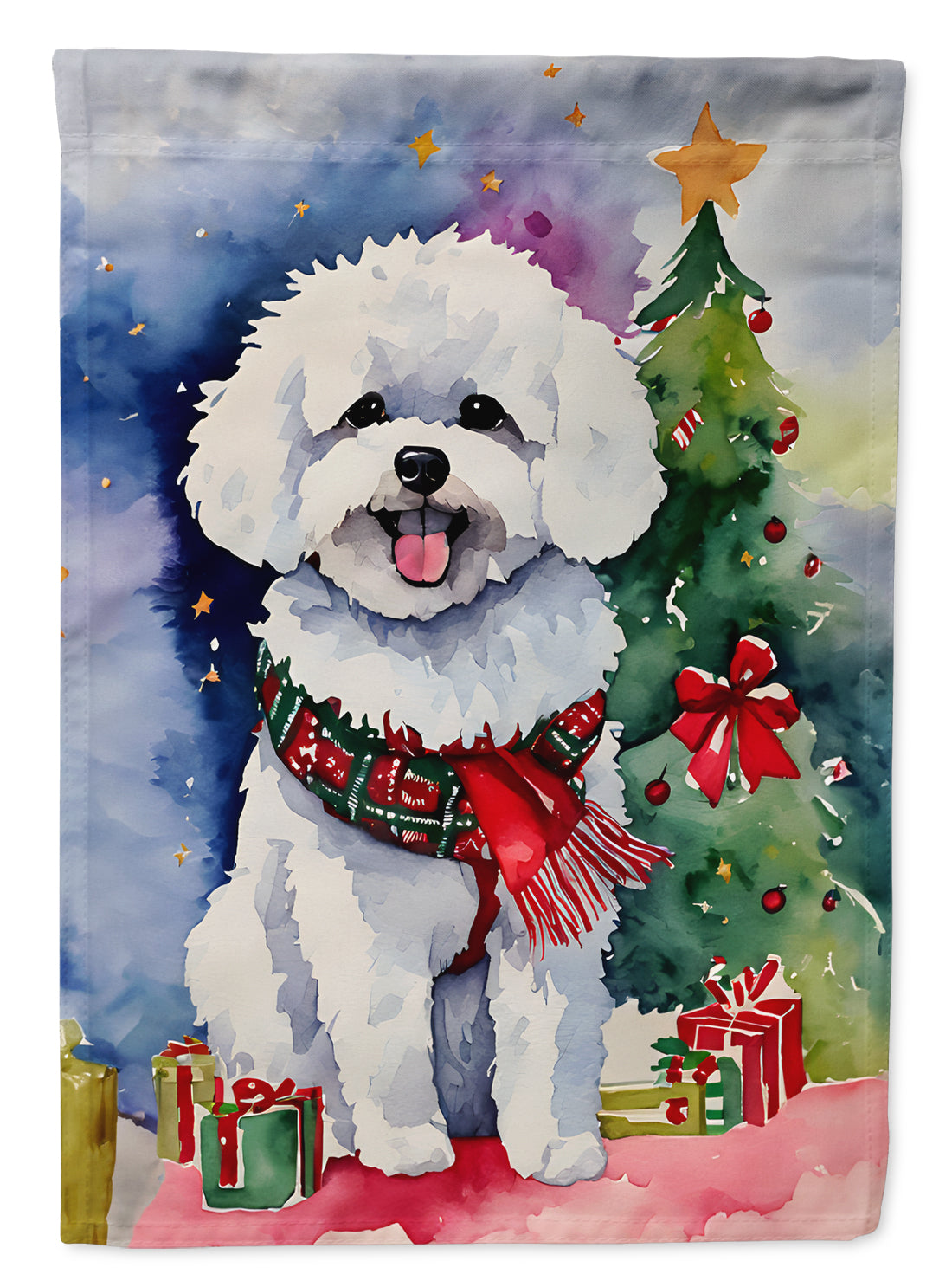 Buy this Bichon Frise Christmas Garden Flag