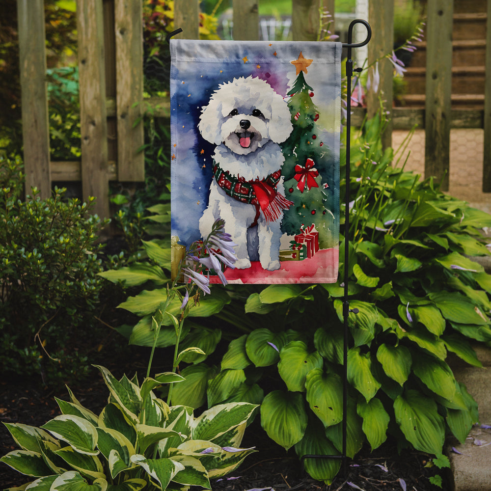 Bichon Frise Christmas Garden Flag