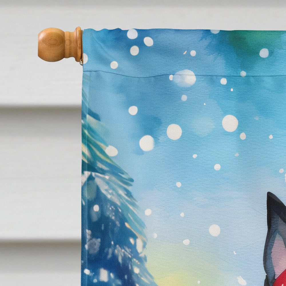 Boston Terrier Christmas House Flag