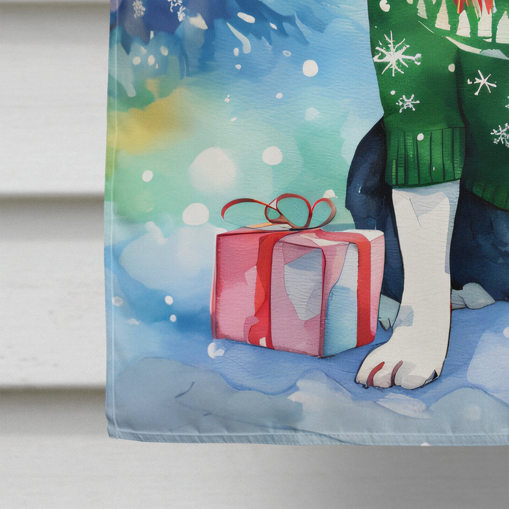 Boston Terrier Christmas House Flag