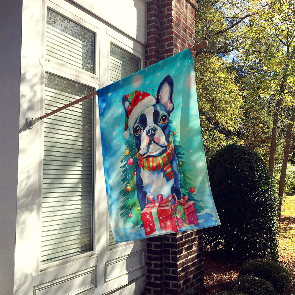 Boston Terrier Christmas House Flag