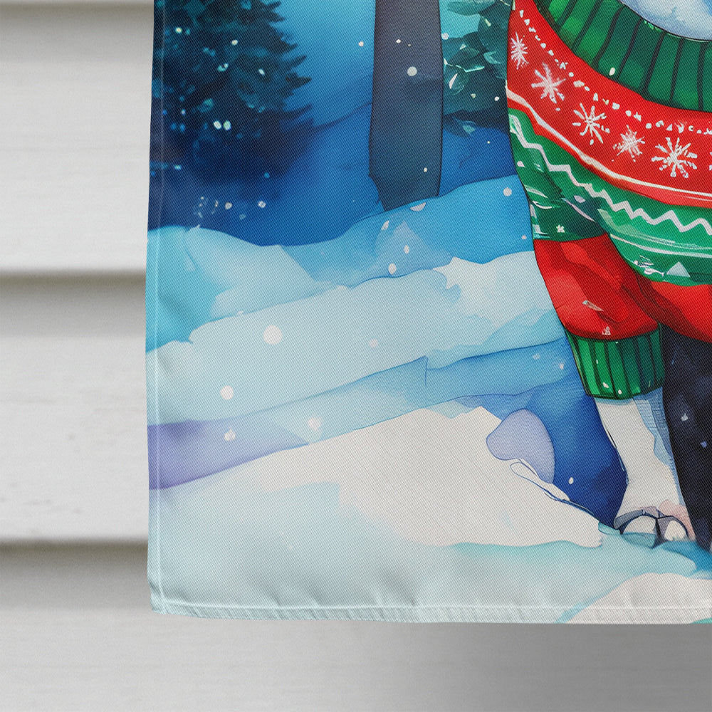 Boston Terrier Christmas House Flag