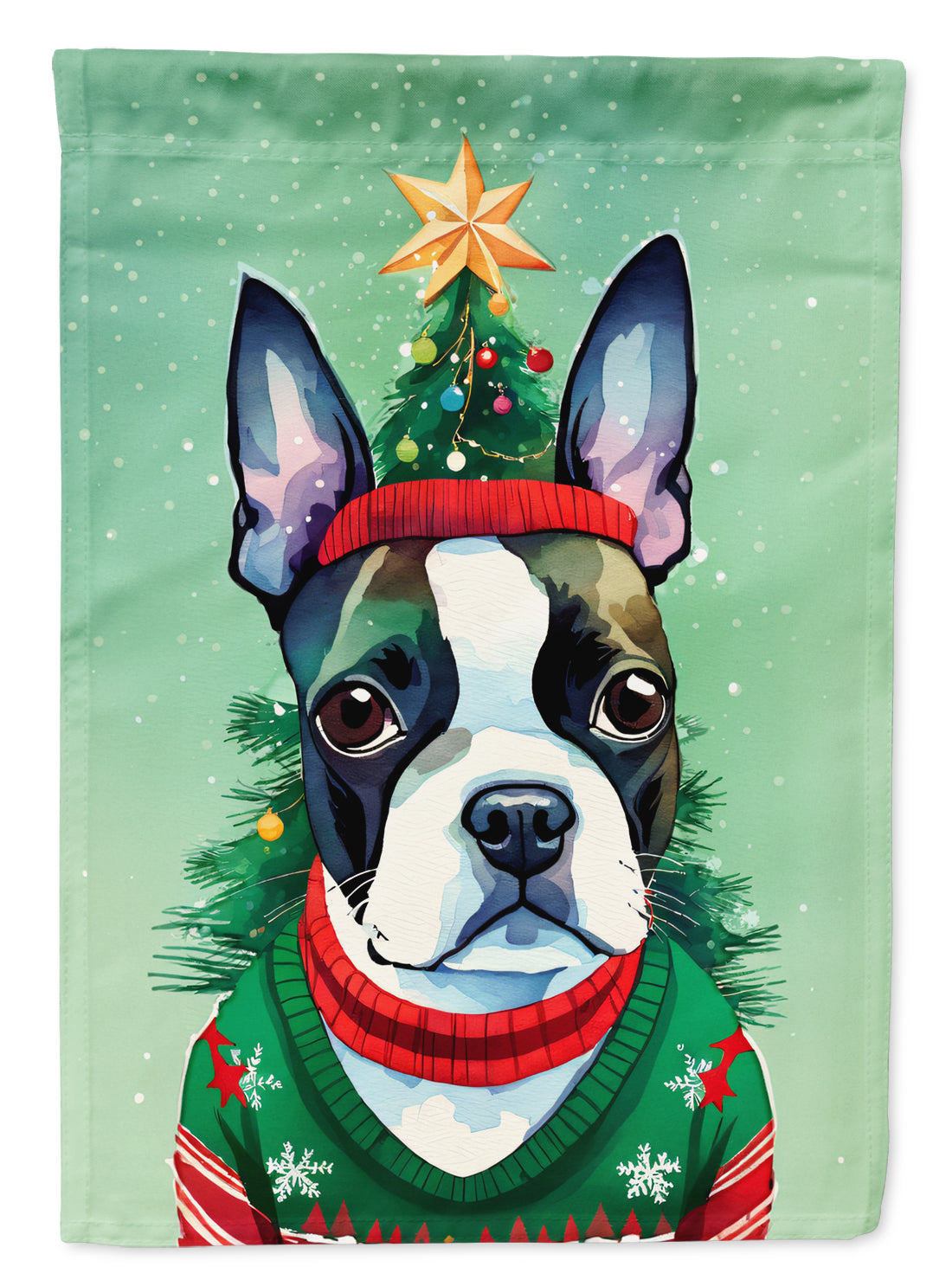 Buy this Boston Terrier Christmas Garden Flag