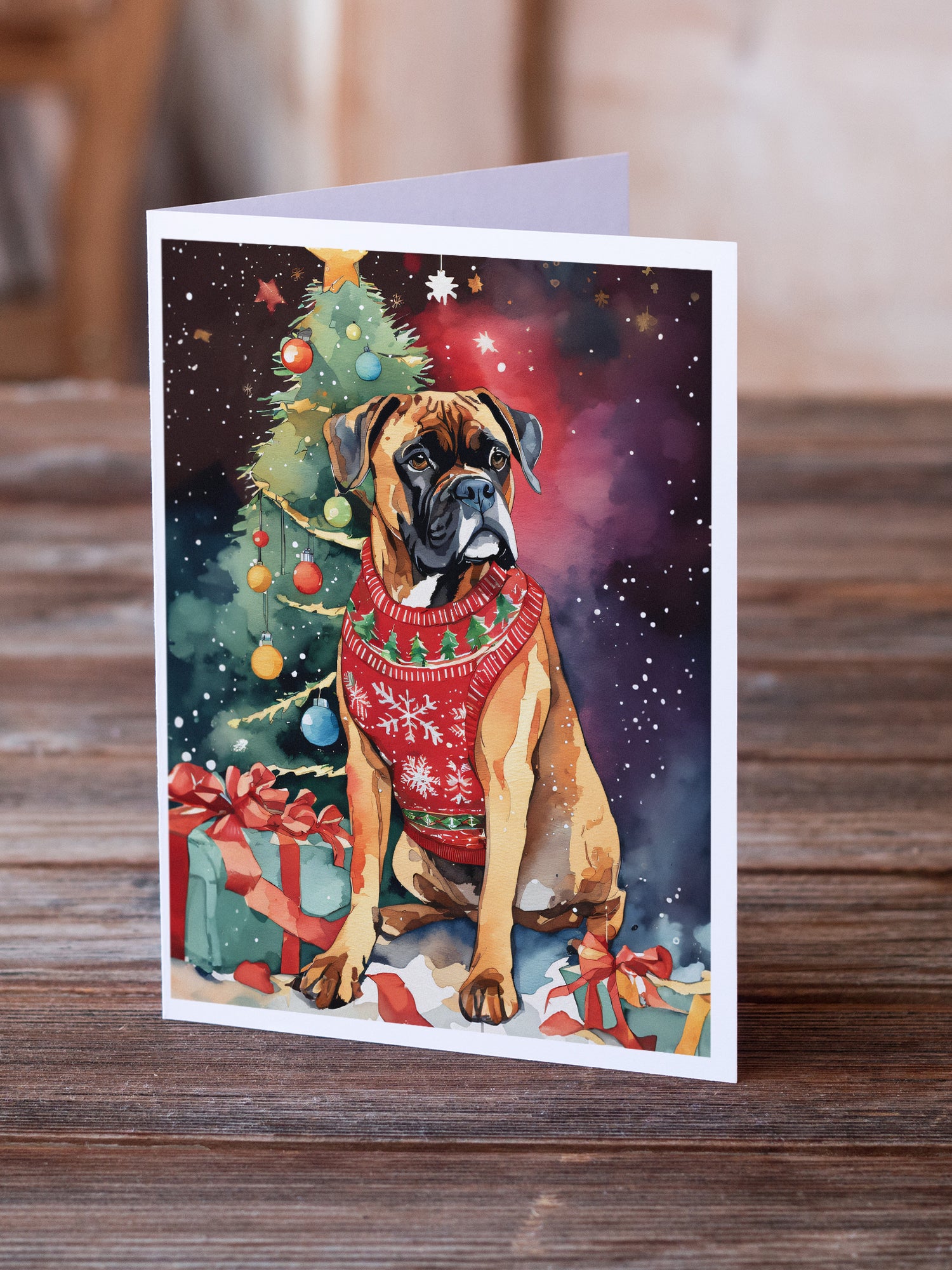 Buy this Boxer Christmas Greeting Cards Pack of 8