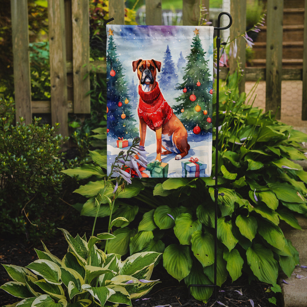 Buy this Boxer Christmas Garden Flag