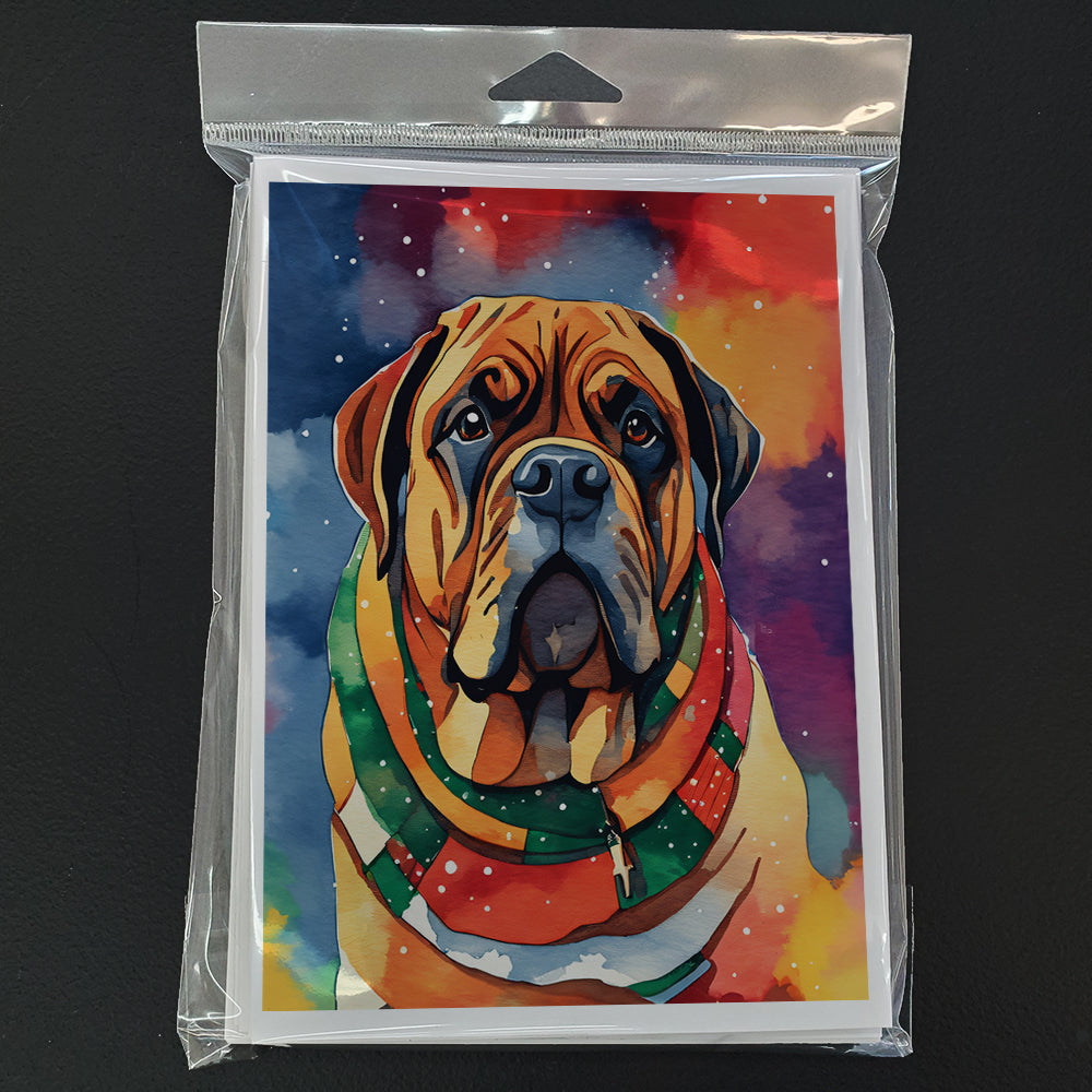 Bullmastiff Christmas Greeting Cards Pack of 8