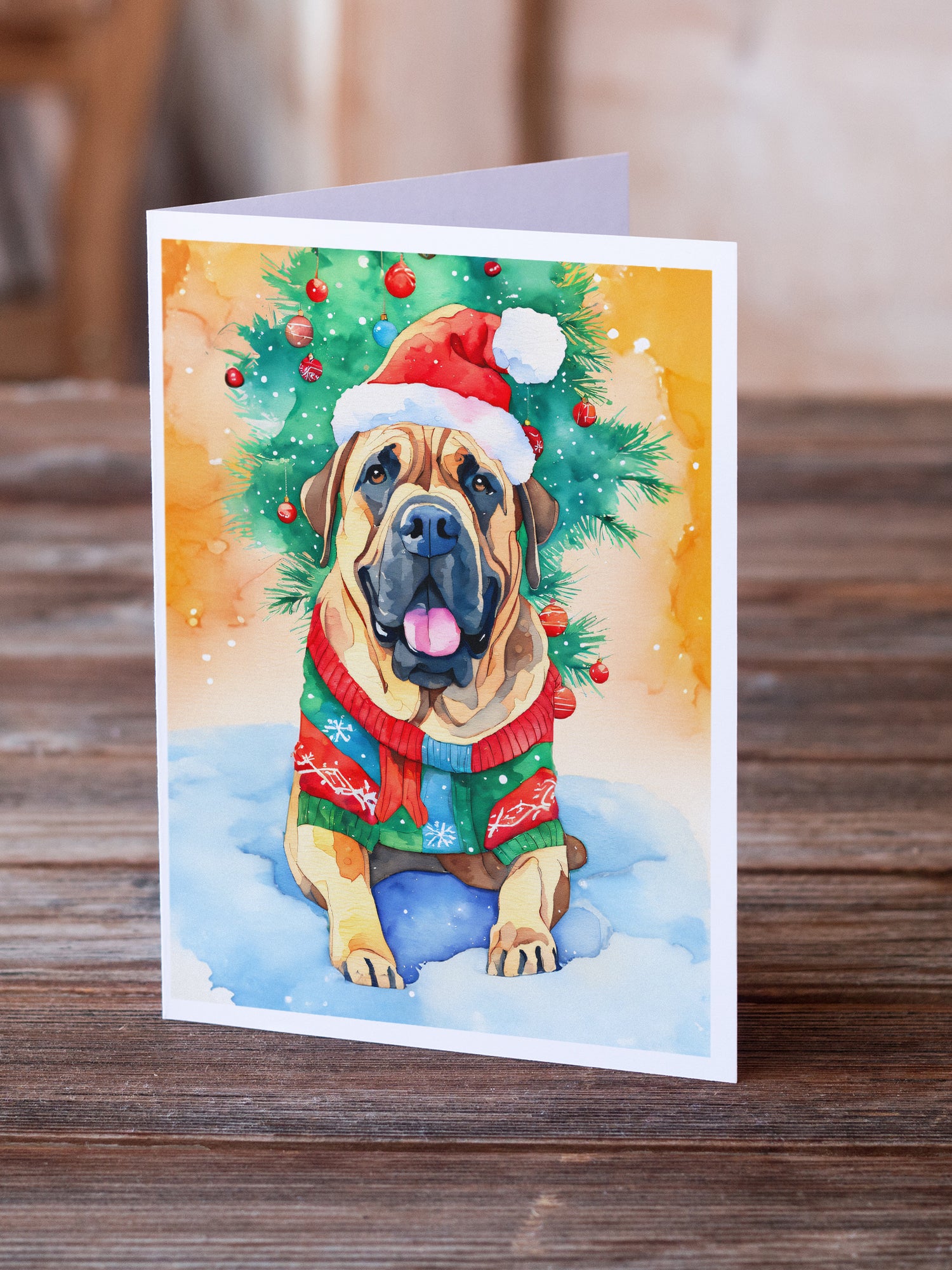 Buy this Bullmastiff Christmas Greeting Cards Pack of 8