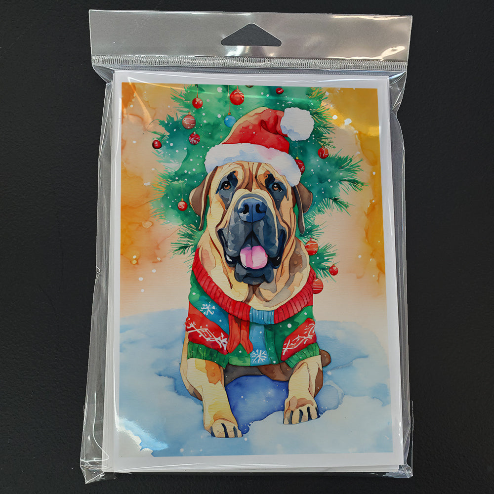 Bullmastiff Christmas Greeting Cards Pack of 8