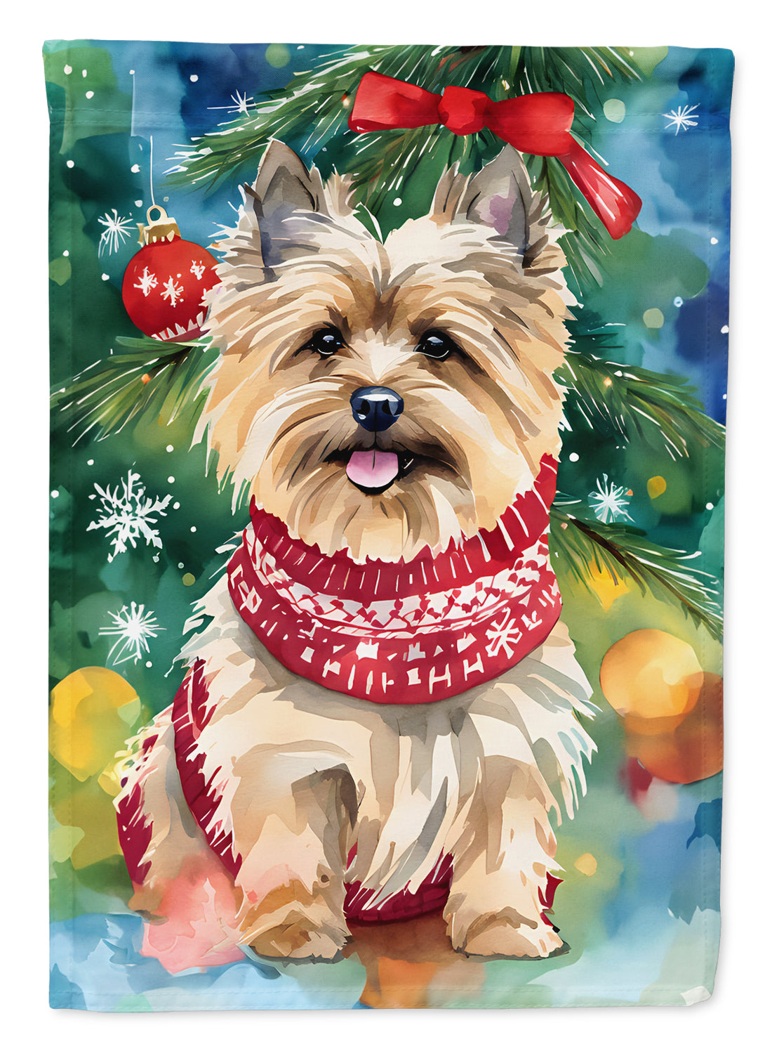 Buy this Cairn Terrier Christmas House Flag