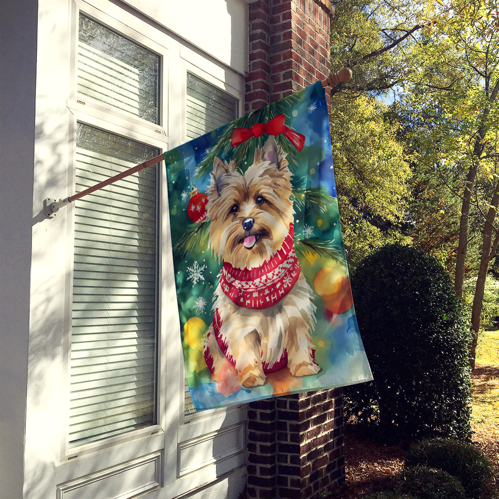 Cairn Terrier Christmas House Flag