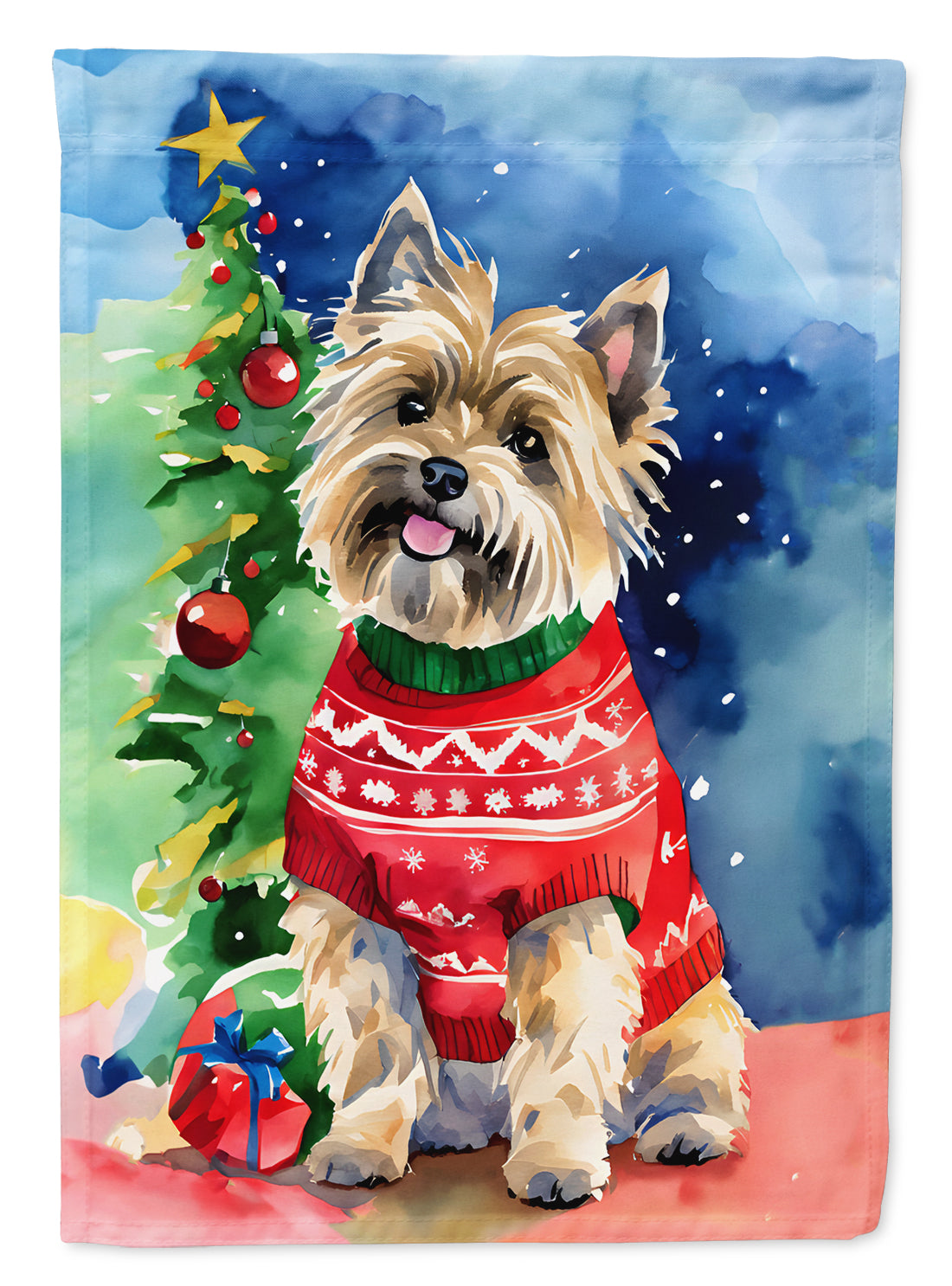 Buy this Cairn Terrier Christmas House Flag